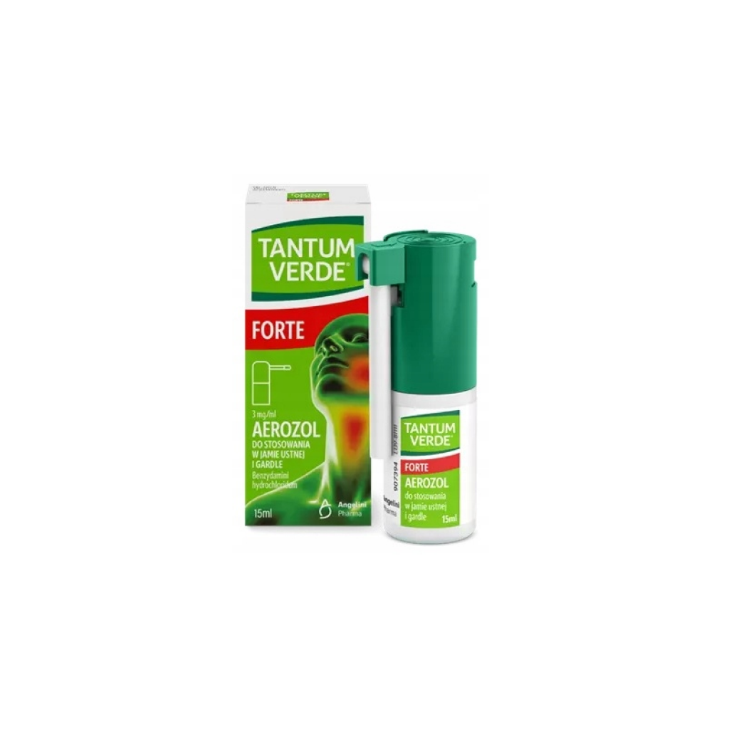 Tantum Verde Forte 3mg/ml Aerozol do stosowania w jamie ustnej i gardle 15ml