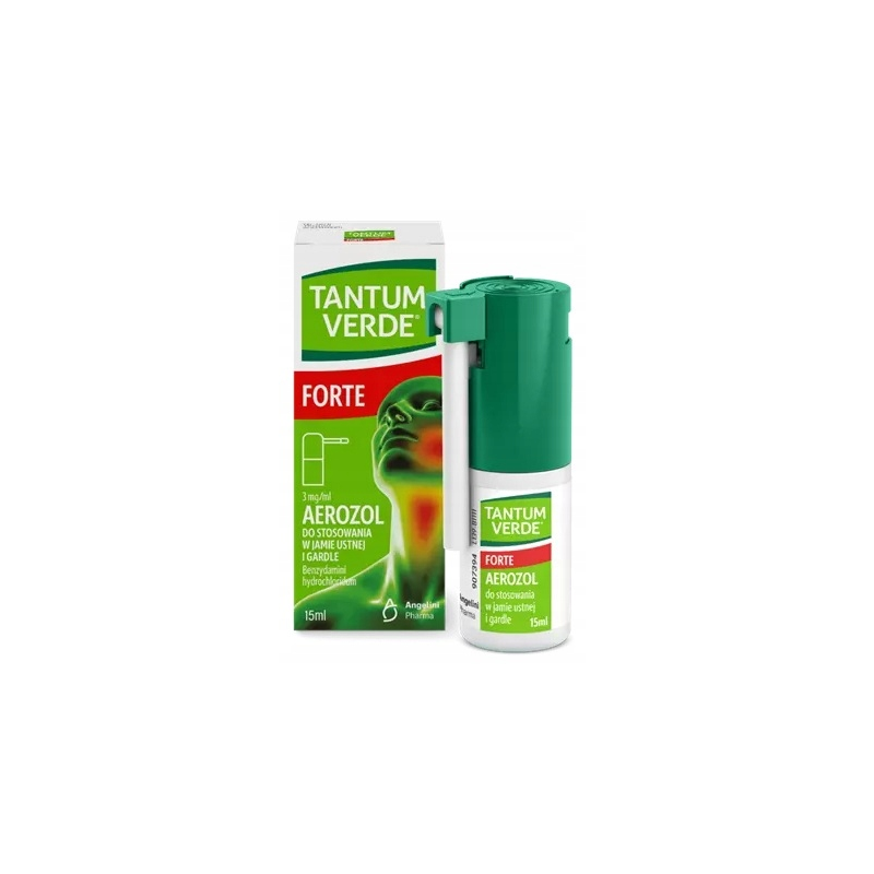 Tantum Verde Forte 3mg/ml Aerozol do stosowania w jamie ustnej i gardle 15ml