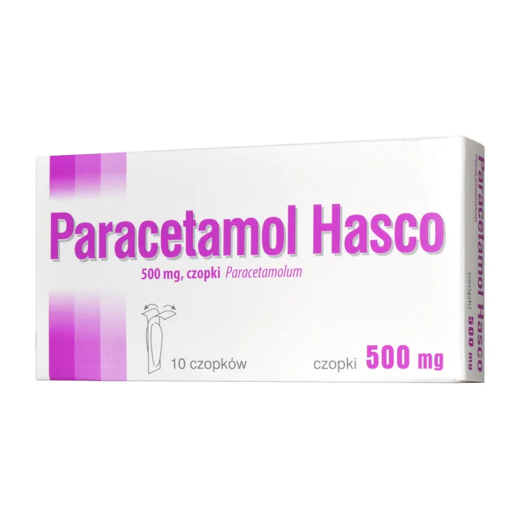 Paracetamol Hasco, 500 mg, czopki, 10 szt.