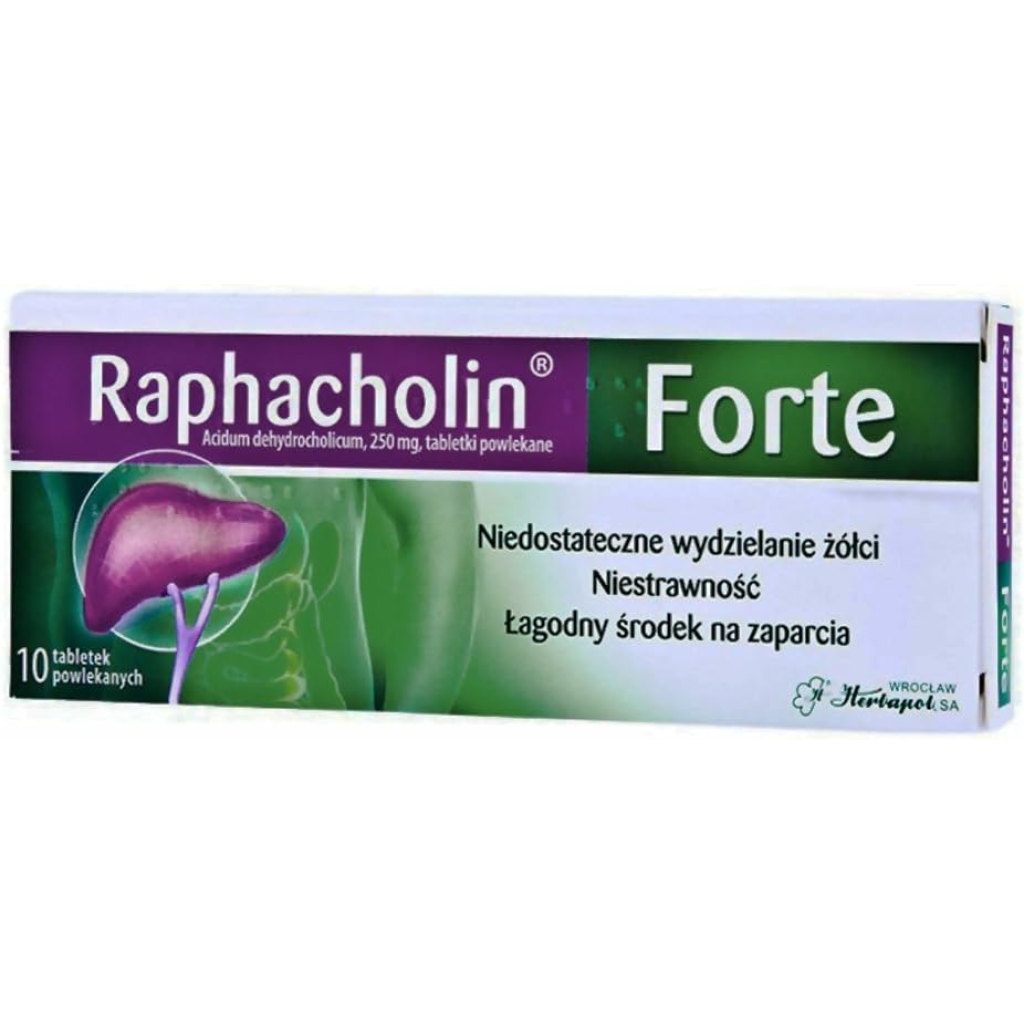 Raphacholin forte, 250 mg, tabletki powlekane, 10 szt.