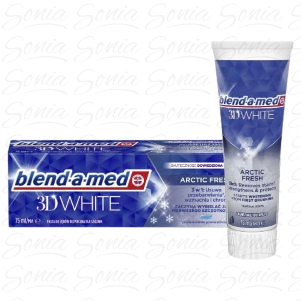 BLEND-A-MED 3D White Extreme Arctic Fresh Pasta do zębów wybielająca 75 ml