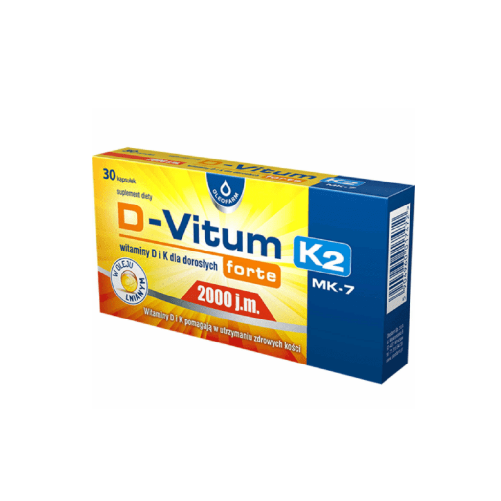 D-Vitum forte 2000 j.m. + K2 30 kapsułek