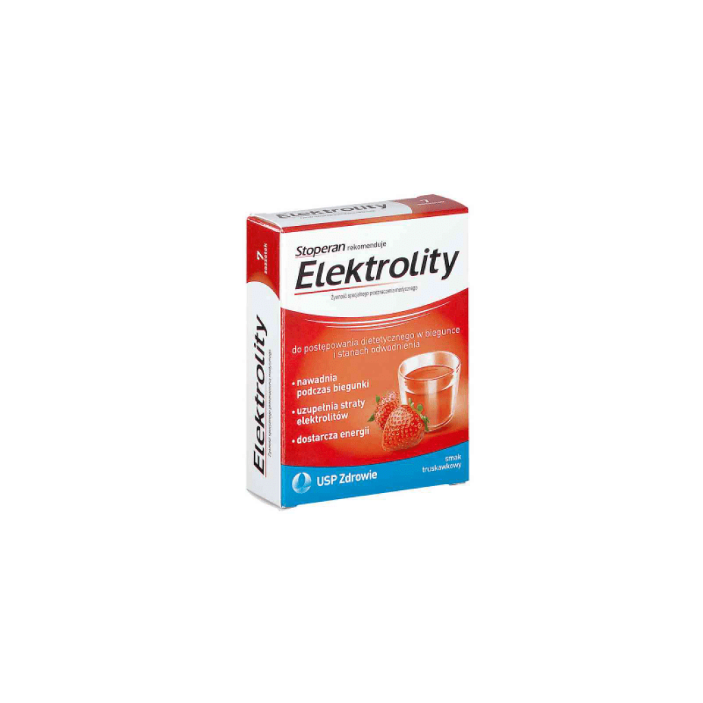 Elektrolity Stoperan smak truskawkowy 7 saszetek