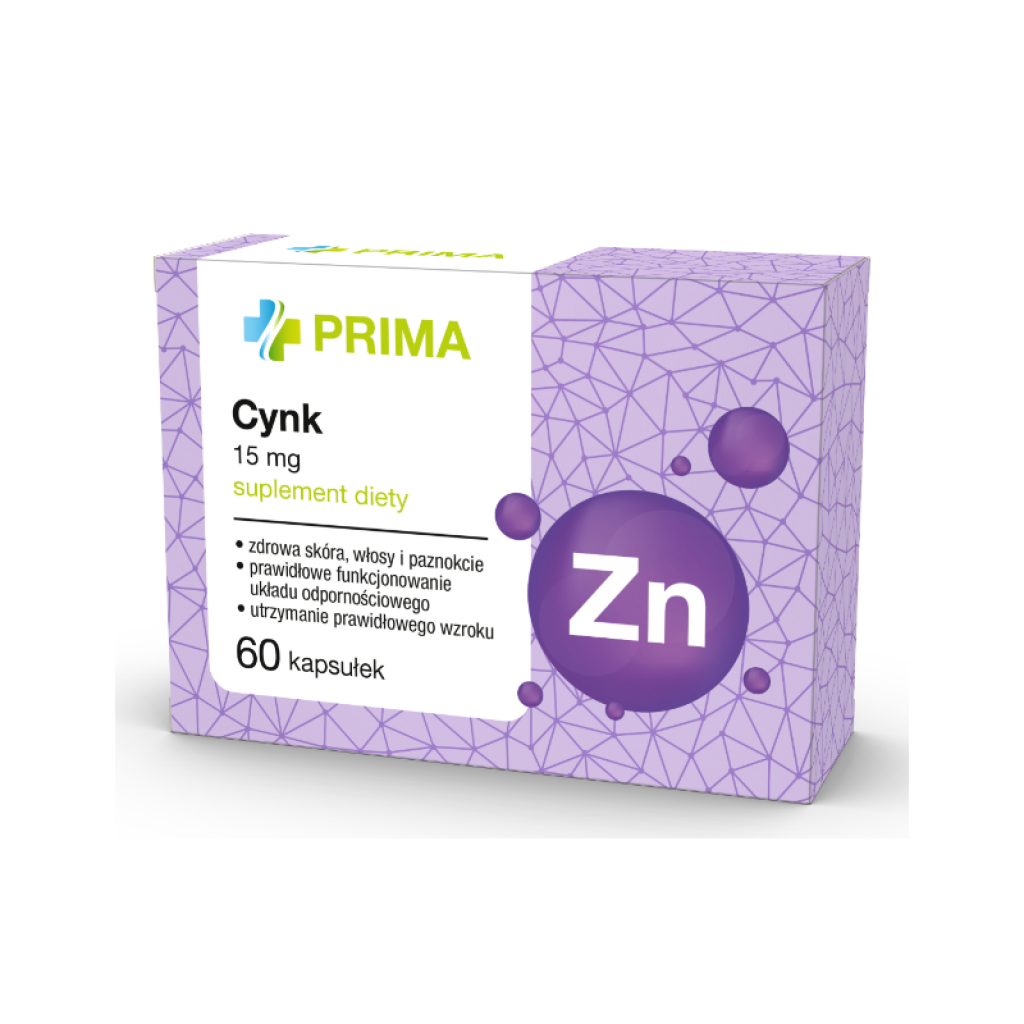 PRIMA Cynk 15mg 60 kapsułek