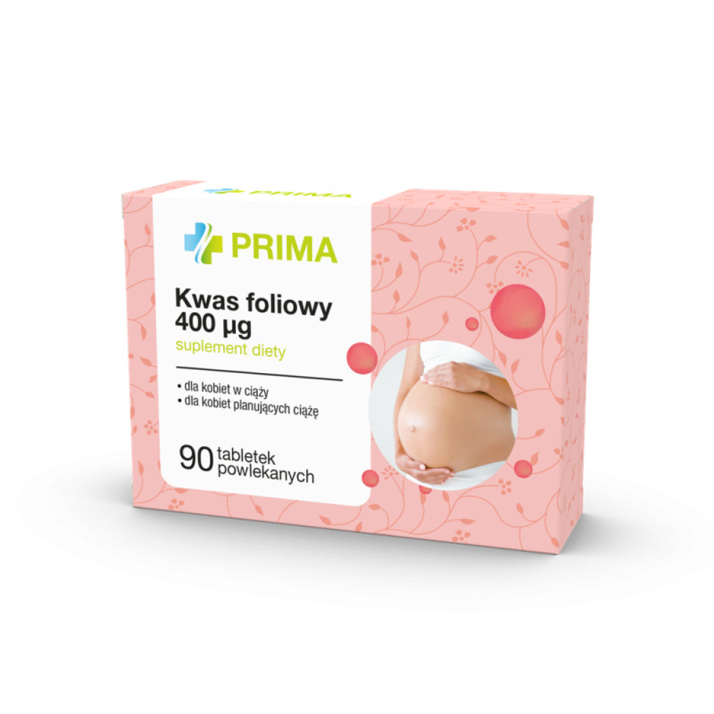 PRIMA Kwas Foliowy 400µg 90 tabletek